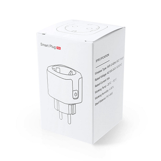 Смарт контакт PST-ZEU-003, Мониторинг, 220V, 16A, Wi-Fi, Tuya Smart, Бял - 91017 Смарт контакт PST-ZEU-003, Мониторинг, 220V, 16A, Wi-Fi, Tuya Smart, Бял - 91017 | Смарт устройства