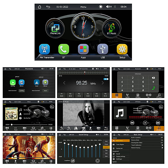 Преносим CarPlay / Android Auto дисплей No brand X5308L, 9, За автомобил - 13317 | Принадлежности