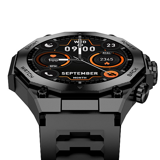 Смарт часовник Aurafit AM18, Amoled, Черен - 73129 | Смарт часовници и гривни