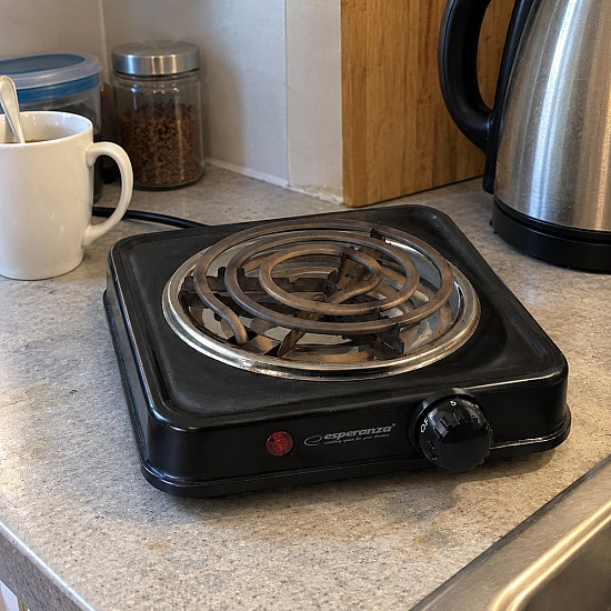 Електрически котлон Esperanza EKH012K, 1000W, Открит нагревател, 5 нива, Черен | Уреди за Готвене