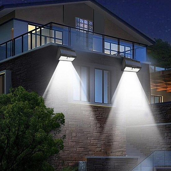 LED Соларен прожектор със сензор за движение с 45диода 2638A LED Соларен прожектор със сензор за движение с 45диода 2638A | Къмпинг