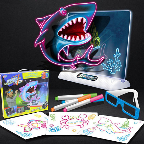 Комплект за Рисуване - 3D Magic Drawing Board: Невероятна Творческа Възможност в Твоите Ръце | Детски Играчки