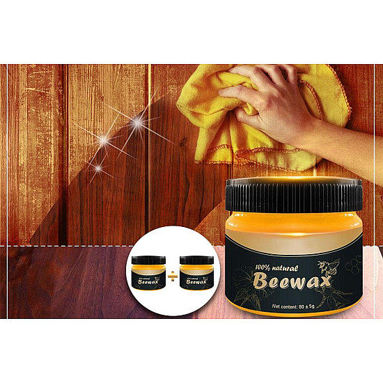 Пчелен Восък за Дърво BEESWAX 2бр - 1+1 Gratis: Натурална Грижа и Блясък за Вашите Дървени Повърхности | Домашни потреби и Органайзери