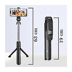 Selfie Stick - Безжичен стик за селфи с мини статив и Bluetooth дистанционно управление