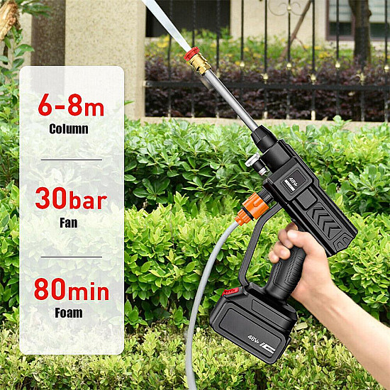 Безжичен Воден Пистолет с Високо Налягане и Две Батерии Cleaning Gun Безжичен Воден Пистолет с Високо Налягане и Две Батерии Cleaning Gun | Принадлежности