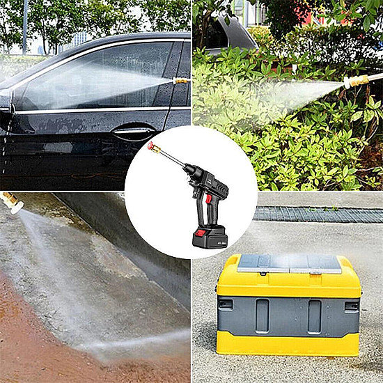 Безжичен Воден Пистолет с Високо Налягане и Две Батерии Cleaning Gun Безжичен Воден Пистолет с Високо Налягане и Две Батерии Cleaning Gun | Принадлежности