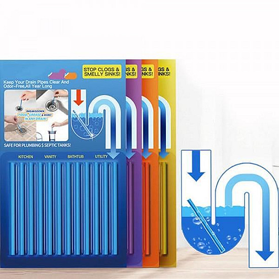 Сани стикс клечки,пръчки за отпушване на канали запушени, Sani sticks 1+1 GRATIS 24бр | Домашни потреби и Органайзери