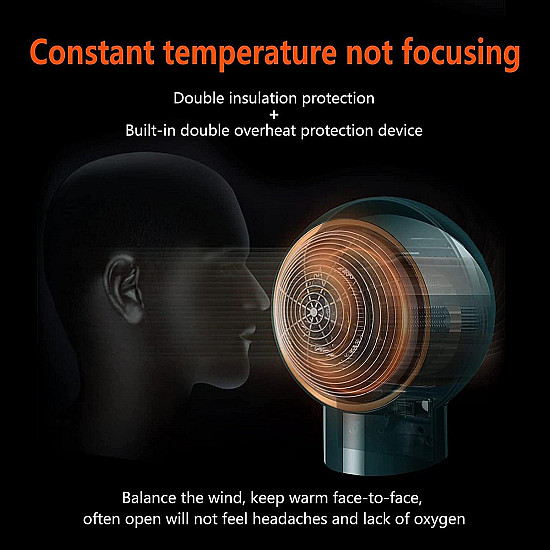 Преносим електрически нагревател с вентилатор за дома или за офиса XMI0345 | Къмпинг