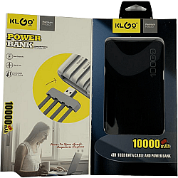 Външна батерия Power Bank KLGO KP-65 10000mAh,включени кабели в комплекта Външна батерия Power Bank KLGO KP-65 10000mAh,включени кабели в комплекта