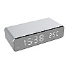 LED Часовник с безжично зарядно W258 , Термометър, Черен | Тв Бокс и Аксесоари