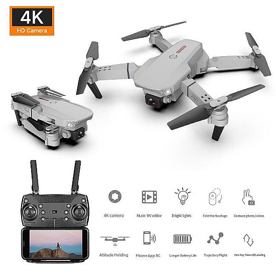 Про ДРОН F195 Pro Drone с 1080P HD с двойна камера, мини UAV за въздушна фотография с WiFi FPV, връщане с един бутон, интелигентно избягване на препя | Дронове