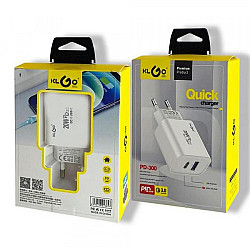 Адаптер за бързо зареждане KLGO PD-300,USB-A/USB C Fast Charging
