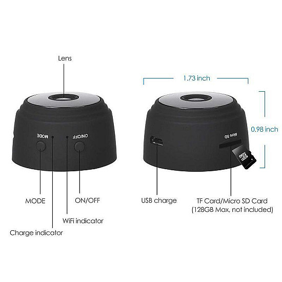 A9 Wifi мини камера с батерия 1080P HD A9 Wifi мини камера с батерия 1080P HD | Аксесоари