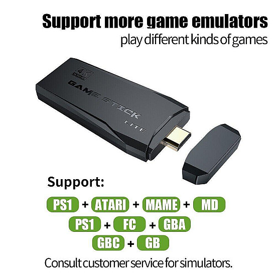 Безжична Ретро ТВ конзола stick 64G за Видеоигри M8 , 4K, HDMI изход Безжична Ретро ТВ конзола stick 64G за Видеоигри M8 , 4K, HDMI изход | Видео игри
