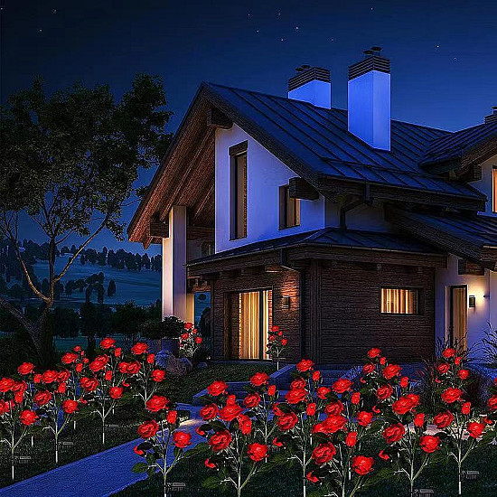 Декоративна Led соларна Лампа “ Роза” 1+1 GRATIS | Осветителни тела