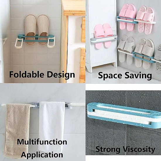 Стенен органайзер за обувки, 3в1 - Bathroom Slippers Rack | Домашни потреби и Органайзери