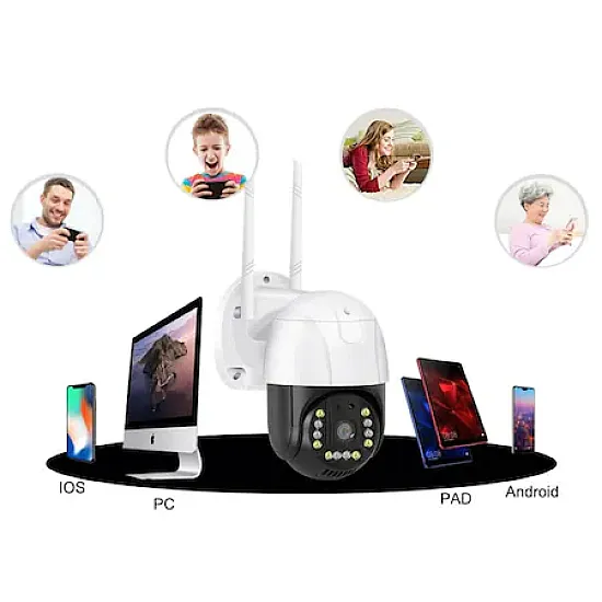 C15X - Въртяща се WiFi IP камера с резолюция 3MP, фиксиран фокус и слот за SD карта - Идеална за видеонаблюдение и контрол | Видео и Фото камери