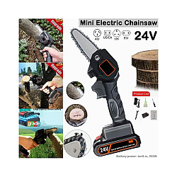 4 Инчов Електрически ръчен трион Chainsaw с акумулаторна батерия 24V - Удобство и мощност в едно