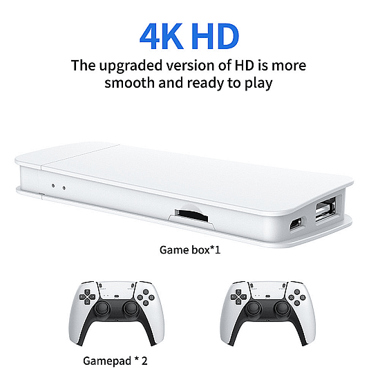 Game Station Game Stick М15 4K - Ретро Конзола с 30,000 Игри и Безжични Джойстици | Видео игри