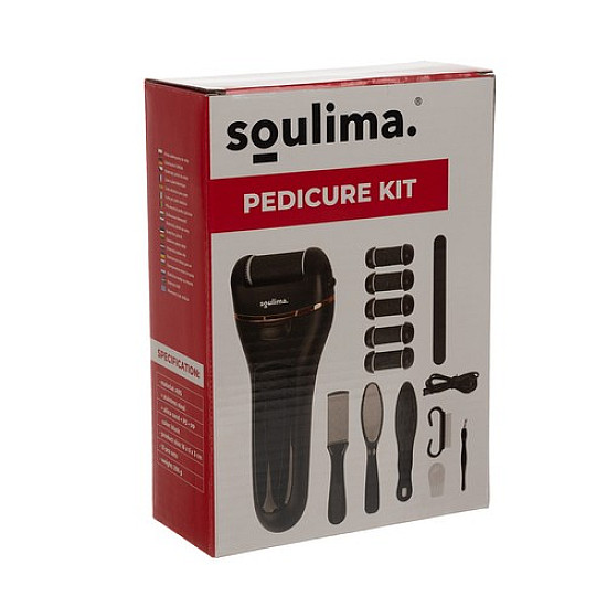 Електрическа Пила за Крака Soulima 23220 с 6 Глави с Регулируема Скорост, Компактна и Лека, Професионална Грижа за Вашите Крака | Уреди за красота